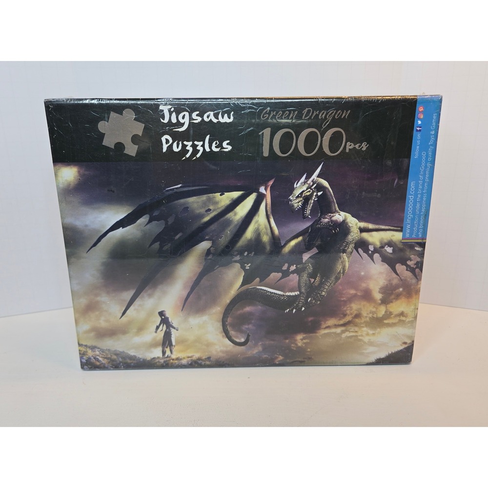 InGoooooD Green Dragon 1000 Piece Jigsaw Puzzle Fantasy Series IG-0384 New